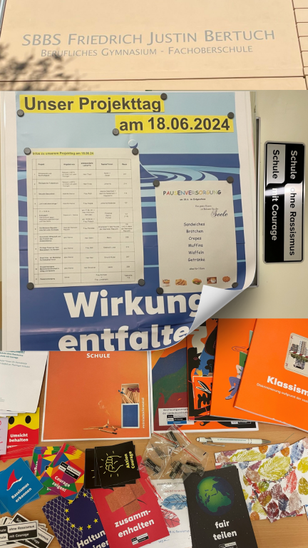 Projekttag an der SBBS Wirtschaft/Verwaltung und Ernährung "Friedrich Justin Bertuch" Weimar